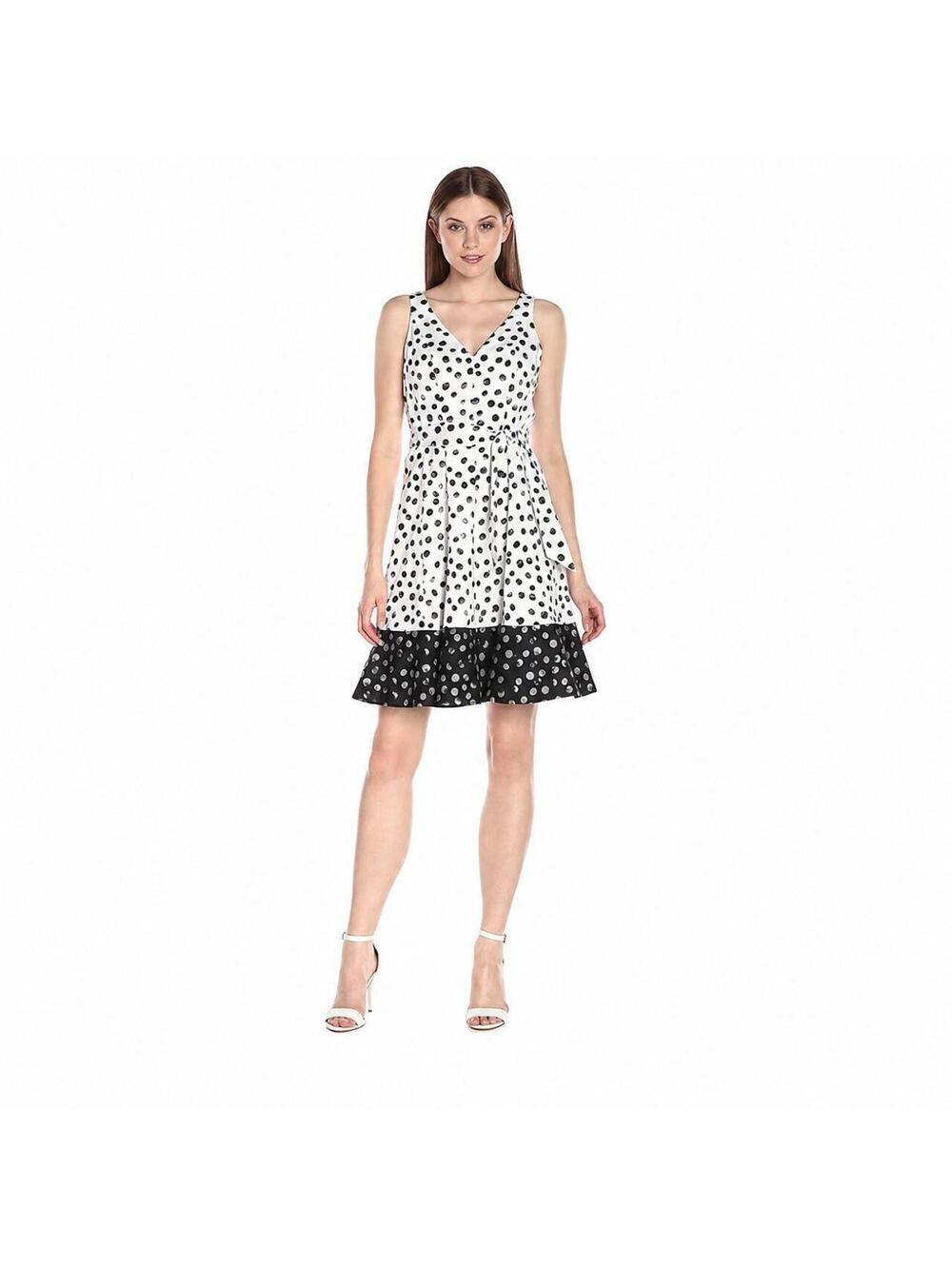 Nine West Women's White and Black Work-dress